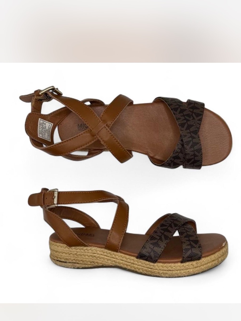 Michael Kors Lynn Signature Logo Platform Espadrille Sandal